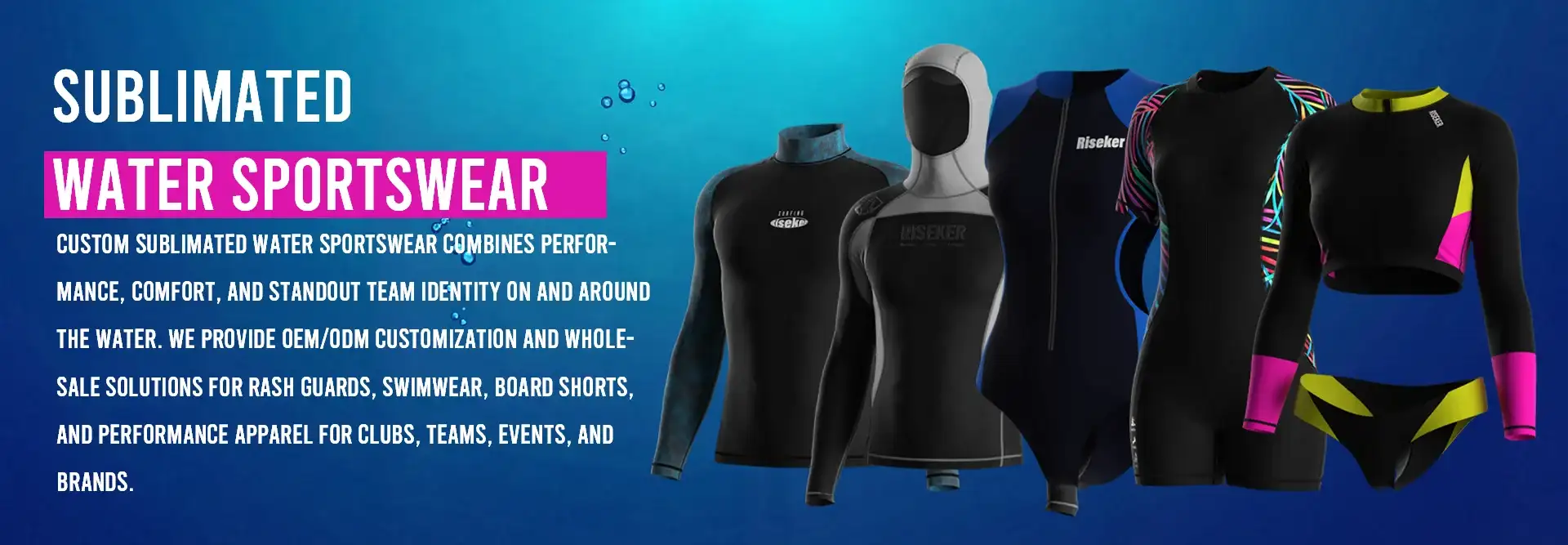 Custom sublimated water sportswear
