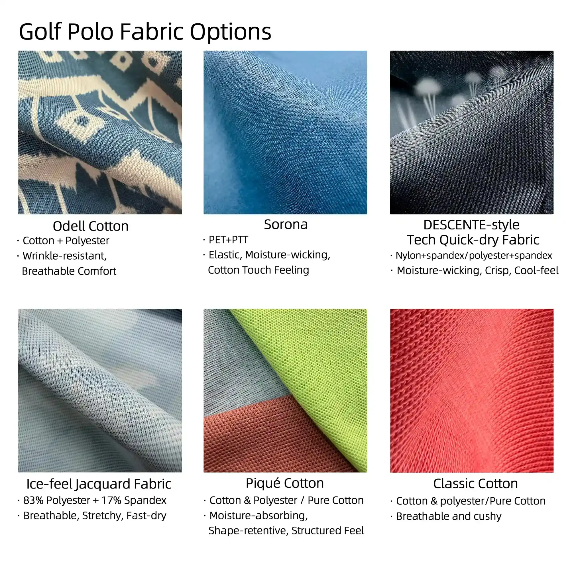 Custom golf series fabric combination combination image