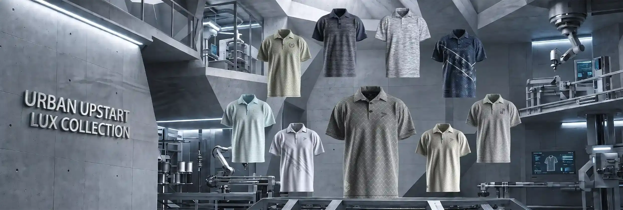 Urban upstart luxury men's golf polo collection banner